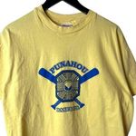 Vintage 90s Punahou Baseball T Shirt Yellow XL Extra Large Sports Single Stitch Photo 1