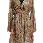 Anthropologie NEW Raga Size Small Dress Mini Boho Long Sleeve Tassels Photo 0