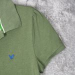 American Eagle  Shirt Juniors Small Green Eagle Polo Casual‎ Preppy Retro Y2K Photo 4