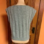 Vintage Gray Cable Knit Sweater Vest Sleeveless Cottagecore Size M Photo 9