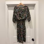 Tracy Whimsical Moody Cottagecore 90’s Black Floral Sheer Midi Dress S/M FLAW Size M Photo 14