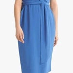 MM.LaFleur  Hailey Wrap Dress Blue Size +2 NWT New Cerulean‎ Career Academia Photo 0