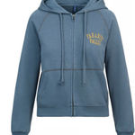 SKIMS  Lightweight Fleece Zip Up Hoodie Blue "Paradise Valley" Photo 0