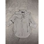 The Kooples Lace Up Striped Shirt Long Sleeve Size 2 Popover Top French Design Photo 3