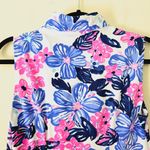 Mahi Gold Schooner Dress Spring Fling Floral Print Blue Pink Women's Size XS Photo 4