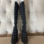 Betsey Johnson Betsy Johnson Black Heeled Boots embellished with secured diamond rhinestones. Photo 4