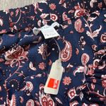 NIKIBIKI Paisley Floral Navy and Red Flowy Pants | Tie on side / hip | L | NWT Photo 2
