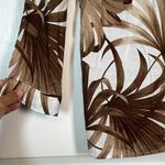 Tommy Bahama  Cotton Palm Frond Button Down Blouse White Brown Medium #0949-AZ Photo 2
