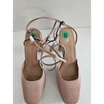 ZARA  Strappy Satin Chunky Platform Heels NEW Beige US Size 8 EU Size 39 Photo 1