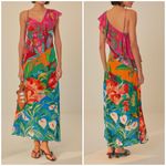 Farm Rio Mixed Flowery Ruffle One Shoulder Dress - multi - large *IR* $320 MSRP Photo 2