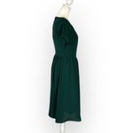 Jessakae Fit & Flare Dress Women's Small Green Short Sleeve Knee Length Photo 4
