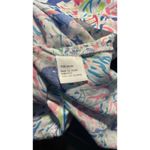 Anne Carson Tank Top Women Small Tropical Floral Sleeveless Pleated Smocked Neck Photo 7