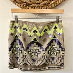 EXPRESS  Aztec Sequin Embellished Mini Skirt Size Small Photo 2