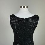 DKNY Sequin and Satin Sleeveless A-Line Midi Cocktail Dress Black Size 4 Photo 8