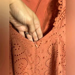 Saints and Secrets eyelet , low back, 100% cotton dress Orange Photo 5