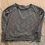 Lululemon  activewear top womens pullover black gray long sleeves Med Photo 0