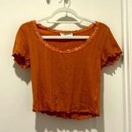 Hippie Rose  Orange With Lace Crop Top Size Large Photo 0