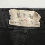 We The Free  Free People Black Button Fly High Waist Skinny Raw Hem Jeans Sz 28 Photo 3