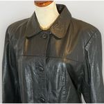 American Leathers Buenos Aires Genuine Leather Jacket Black XL Button Front Coat Photo 1