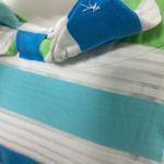 Lilly Pulitzer  Green Blue White Women’s Organza Stripe‎ Bow Front Dress Size 6 Photo 9