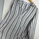 CP Shades Free People X  Womens Linen Tunic Mini Dress Sz Small Stripe Print Photo 6