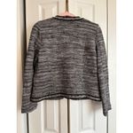 Talbots  Black & White Open-Front Blazer Sweater Knit Jacket Size Small Petite Photo 6