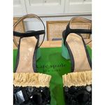 Kate Spade  Bora Bora Heel Black Natural Mint Crochet Raffia Size 5 NIB Vacation Photo 5
