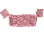 Victoria's Secret  PINK lace bandeau bralette in pink L Bra Off Shoulder Crop Top Photo 1