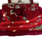 Red Tapestry Faux Fur & Lace
Handbag Purse with embellishments Photo 1