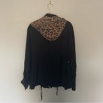 Crazy Train Leopard Print Black Lightweight Jacket Photo 3
