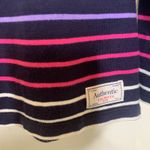 Talbots Navy Blue Boat Neck Tee Shirt Striped Preppy Nautical Sz Petite Large Photo 8