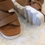 See By Chloe  37 Brown Leather Ankle Strap Wedges Photo 15