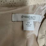 Woman’s Dress Barn 2x Soft Beige Faux Suede Lined Blazer One Button Tan Size XXL Photo 3