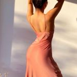 ZARA BLOGGERS FAVE! SATIN EFFECT Buttoned Slip Midi Dress Dusty Pink Photo 9