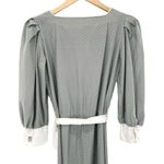 Vintage Grey Polka Dot Midi Dress Size M Photo 12