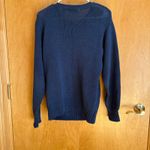 Christie & Jill Navy Blue Womens Ugly Christmas Sweater Tree Carolers Size S Photo 2