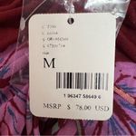 Free People  Of Paradise Floral Bird Tie-Front Bell Sleeve Sheer Crop Top Sz Med Photo 11