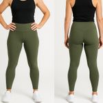 K. By Kendra Scott Activewear High‎ Rise Lustrous Leggings Olive Green Size L Size L Photo 1