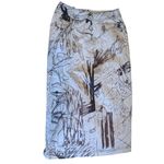 Vintage John Galliano Skirt Denim Pencil Sketches Printed Kendall Jenner Owned Brown Size XS Photo 8