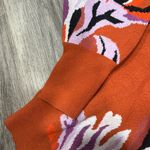 Maeve  Rust Floral Sweatshirt Women’s Boat neck Pullover Size Medium Photo 7