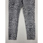 Michael Kors Womens Jeggings Size L Black Gray Leopard Print Pull On Stretch Size L Photo 3