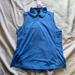ZOO BLUE SLEEVELESS ZIP POLO Size L Photo 3