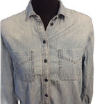 Madewell  Denim Womens Button Blouse Top Small S Photo 0