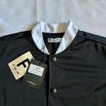 F & A Womens Black & White Long Sleeve Button Front Varsity Jacket Size Small Photo 1