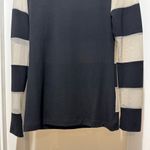 Anatomie Black Cream Stripe Mesh Long Sleeve Top Size M Travel Luxe Lightweight Size M Photo 7