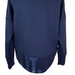 Nike Dri Fit M Navy Training Double Knit Ribbed Sweatshirt Just Do It Photo 9