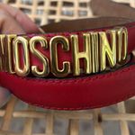 Moschino Logo Skinny Leather Belt Photo 1