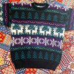 Vintage 90s Wool and Angora Reindeer Snowflake Ski Sweater Size M Size M Photo 0
