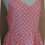 Peach Love California Pink & White Polka Dot Modcloth Dress Backless with Bow  Photo 5