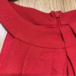 Vince Camuto  Red Crepe Pleat Sheath Dress - Size 0 Photo 5